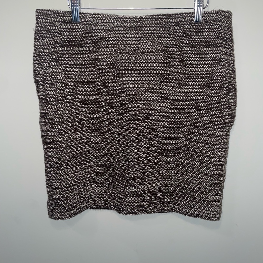 Ann Taylor Brown and Cream Pencil Skirt